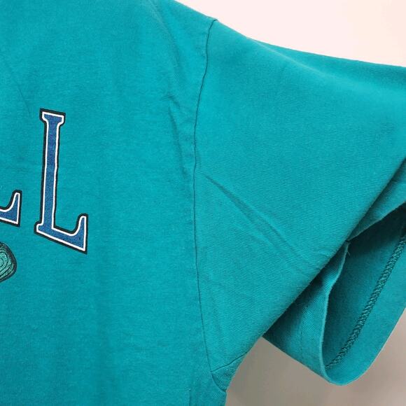 Players by Van Heusen Baseball Americas Game Blue Turquoise Shirt XL 100% Cotton - Picture 4 of 9